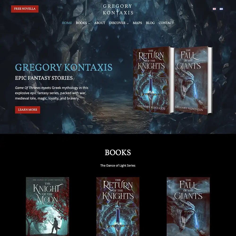 Neon City Detectives author website preview