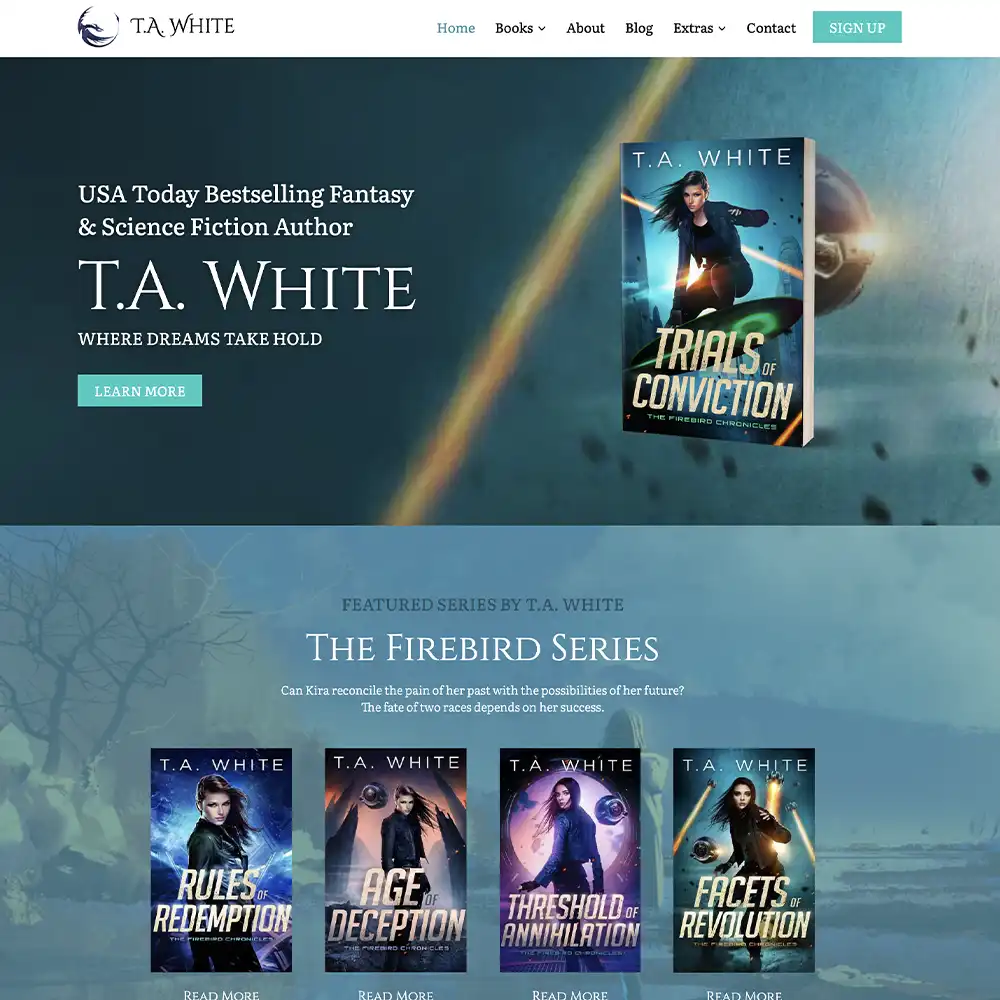 Rising Stars Anthology author website preview